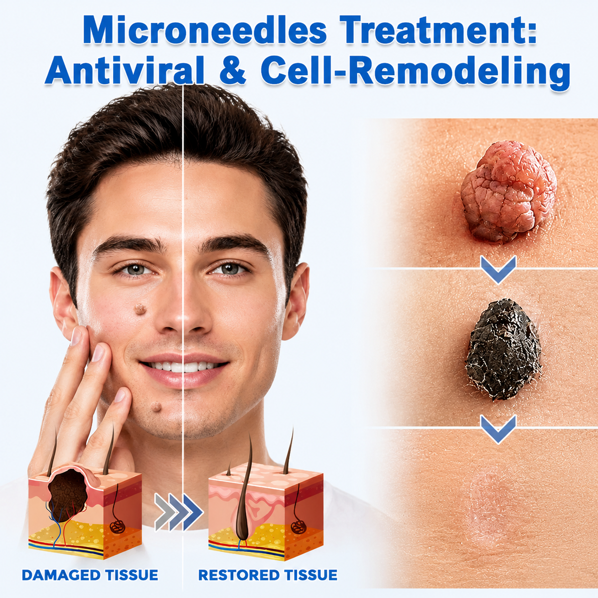 🔥NEYEROS®2-in-1 Microneedle & Hydrocolloid Patch🍀| Removes Raised Moles, Acne, Flat Warts & Skin Tags | Helps Improve Wrinkles, Scars & Blemishes | Invisible Patches for Face & Body
