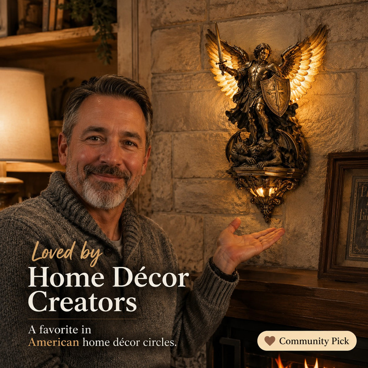 🔥Last Day 35% OFF🔥 St. Michael Guardian Angel Wall Light