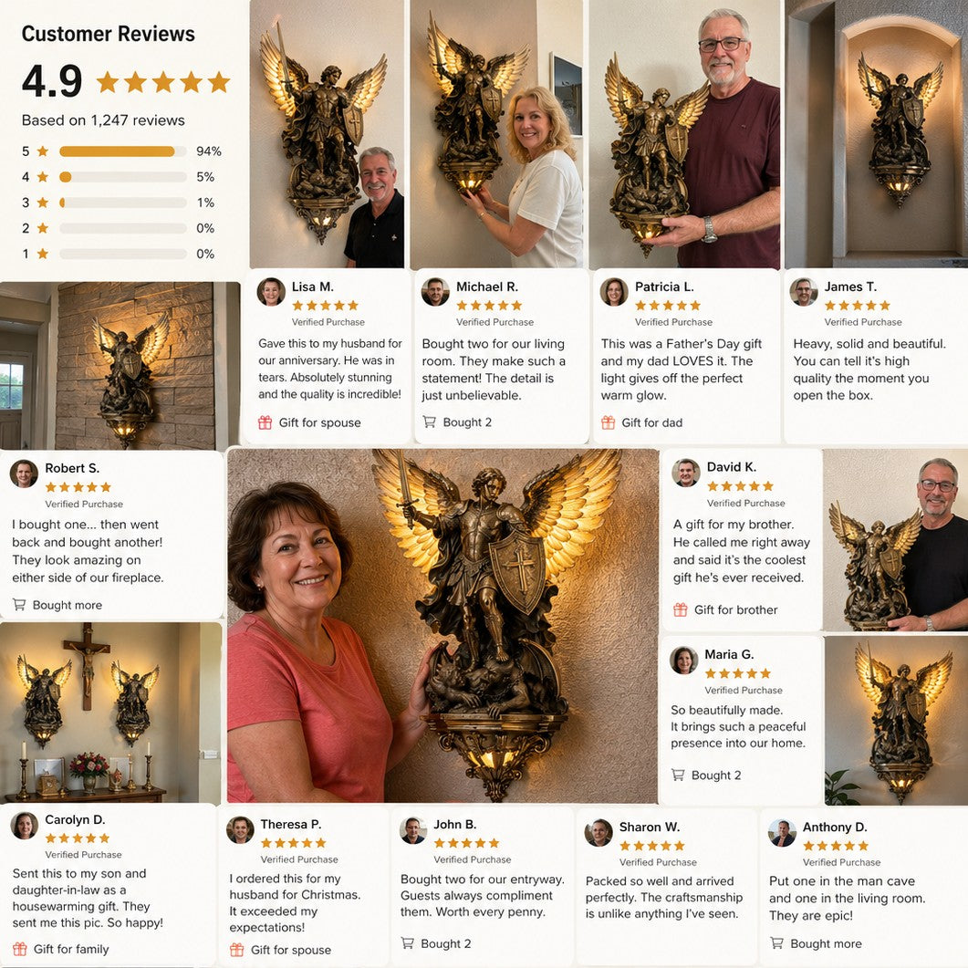 🔥Last Day 35% OFF🔥 St. Michael Guardian Angel Wall Light
