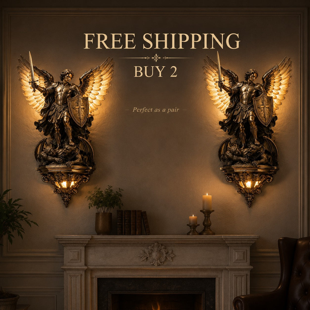 🔥Last Day 35% OFF🔥 St. Michael Guardian Angel Wall Light