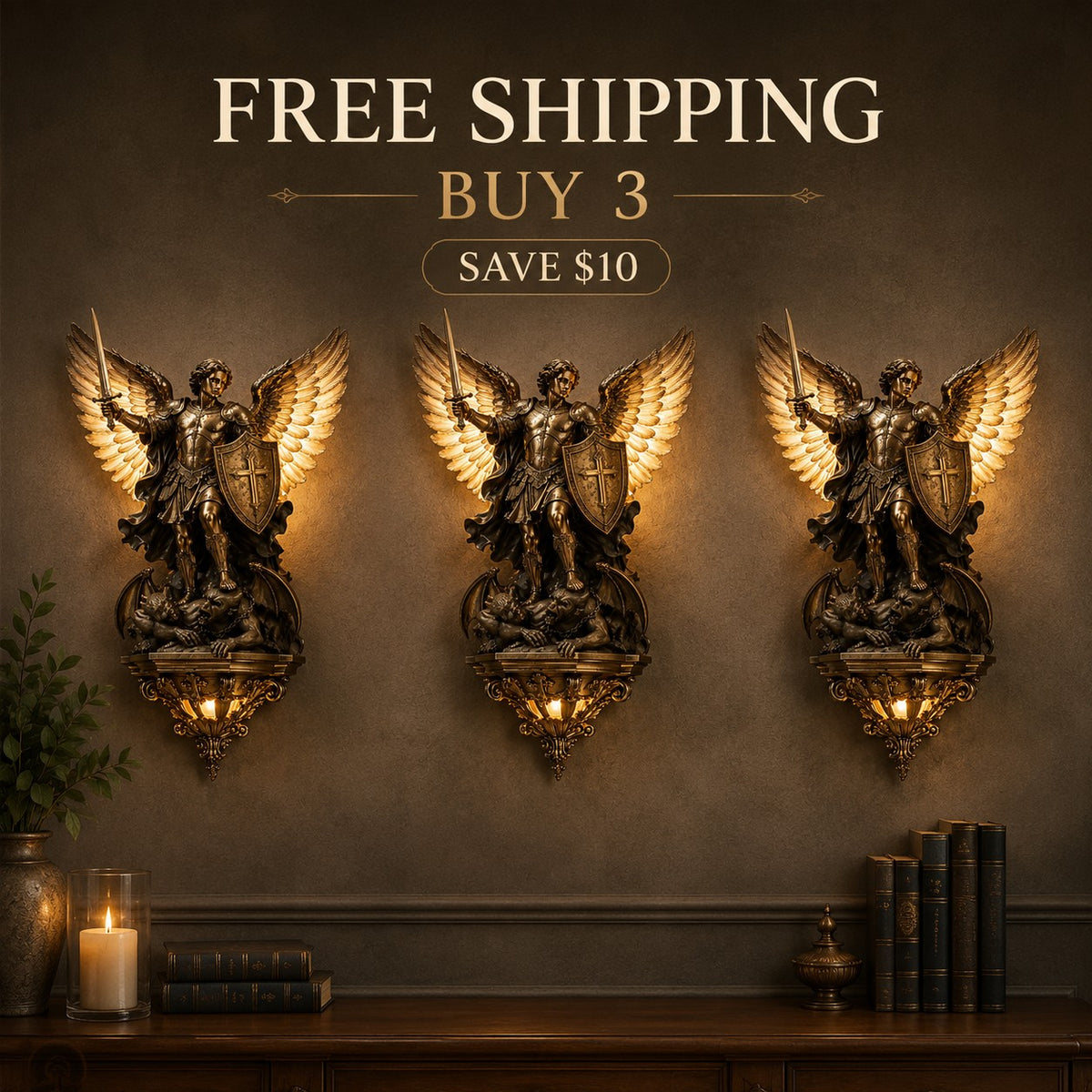 🔥Last Day 35% OFF🔥 St. Michael Guardian Angel Wall Light
