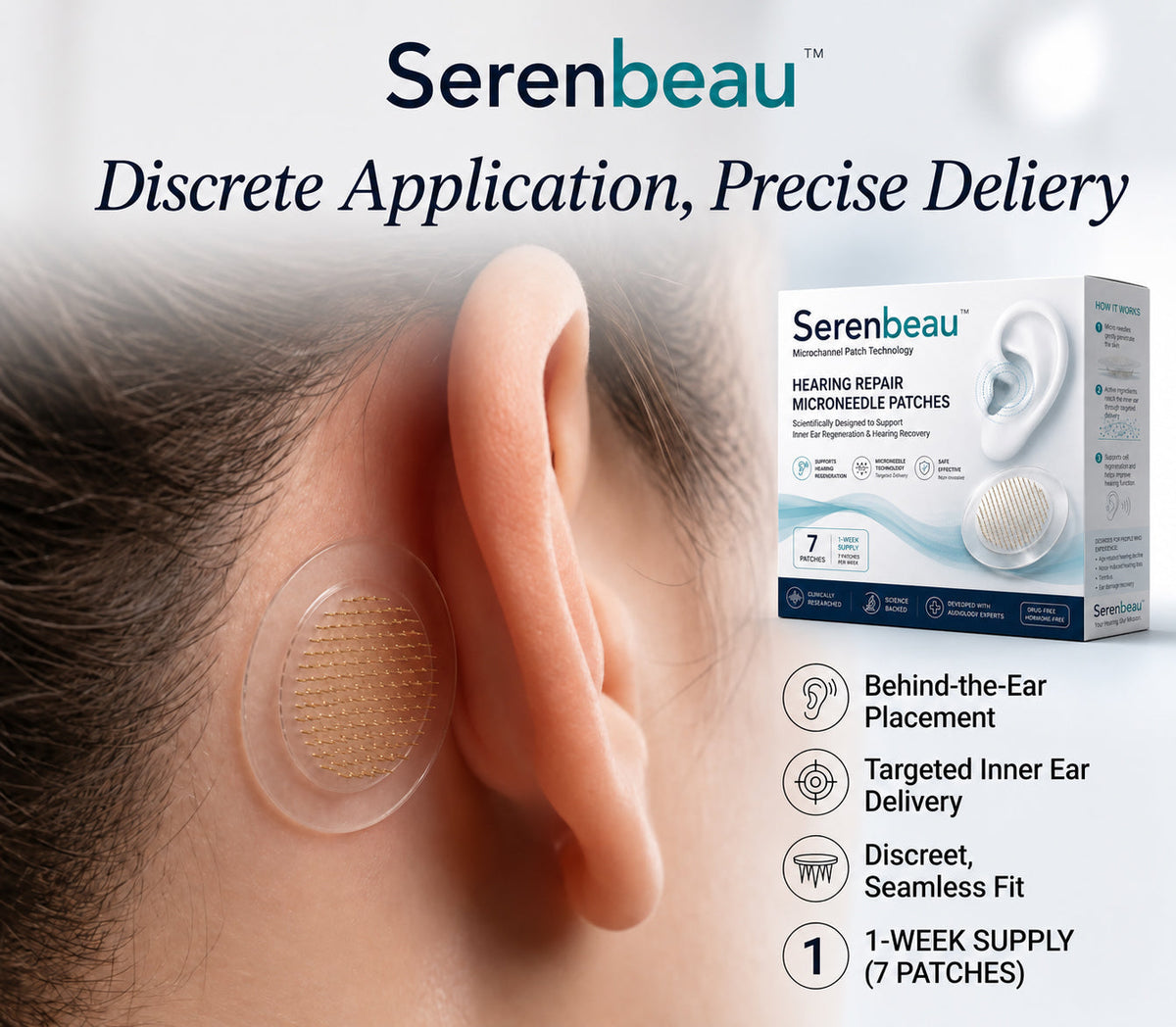 Serenbeau™ HEARING REPAIR MICRONEEDLE PATCHES