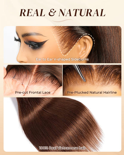 Arabella 13x6 Three-Go™ 280% High Density Ombre Highlight Honey Blonde Glueless Wig Loose Body Wave Bob Wig With Drawstring